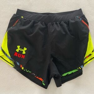 UNDER ARMOUR Running Shorts Women’s MEDIUM Brief Lined 29-32” Waist X 3.5” #